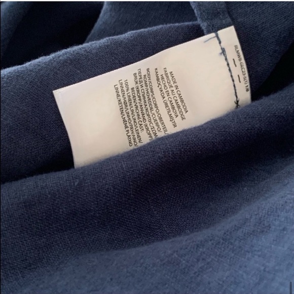 New Ralph Lauren Linen Maxi Navy Long Dress - Picture 15 of 16